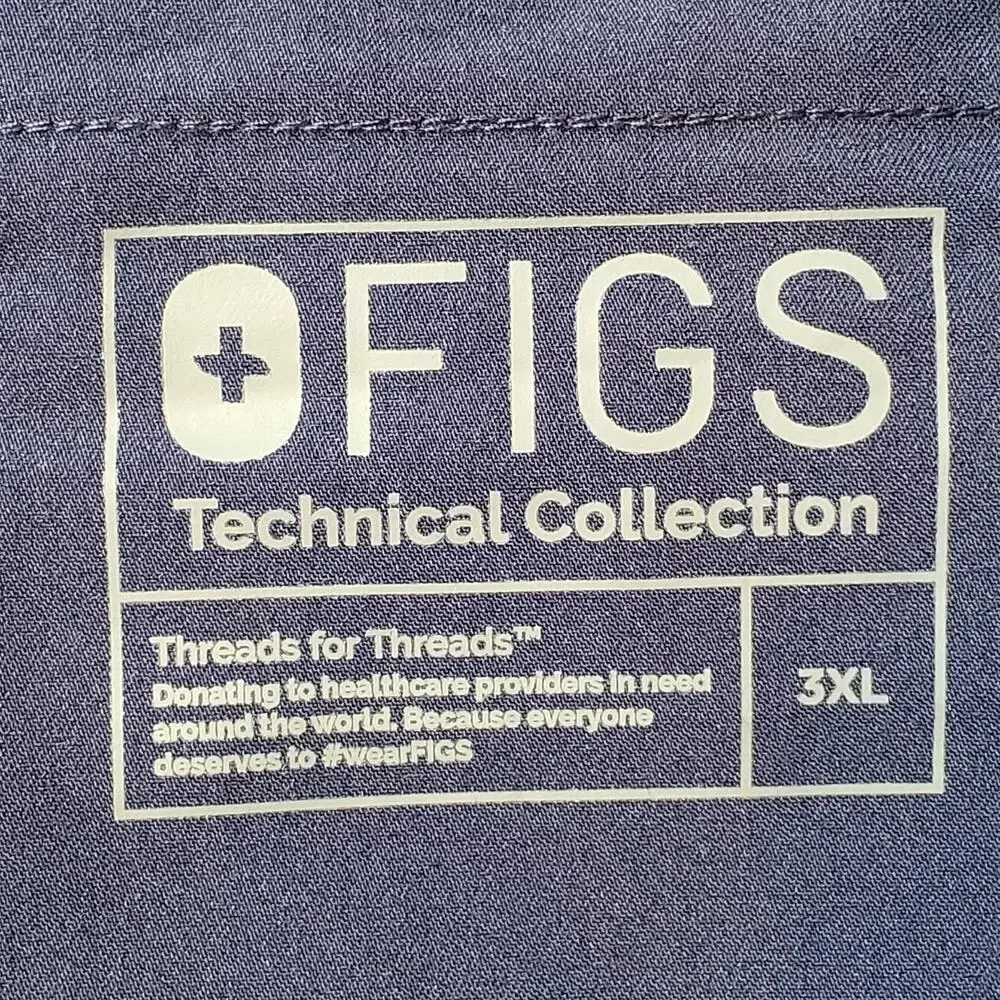 Figs Men's Size 3XL Axim Cargo Scrub Straight Leg Pants Blue T2001